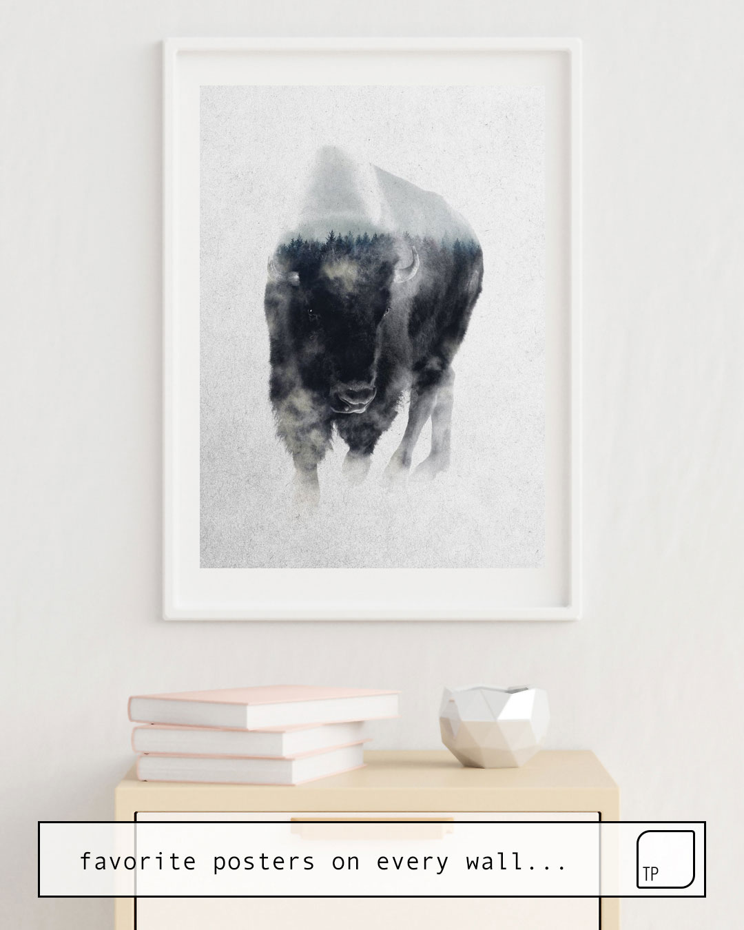 Poster | BISON IN MIST by Andreas Lie