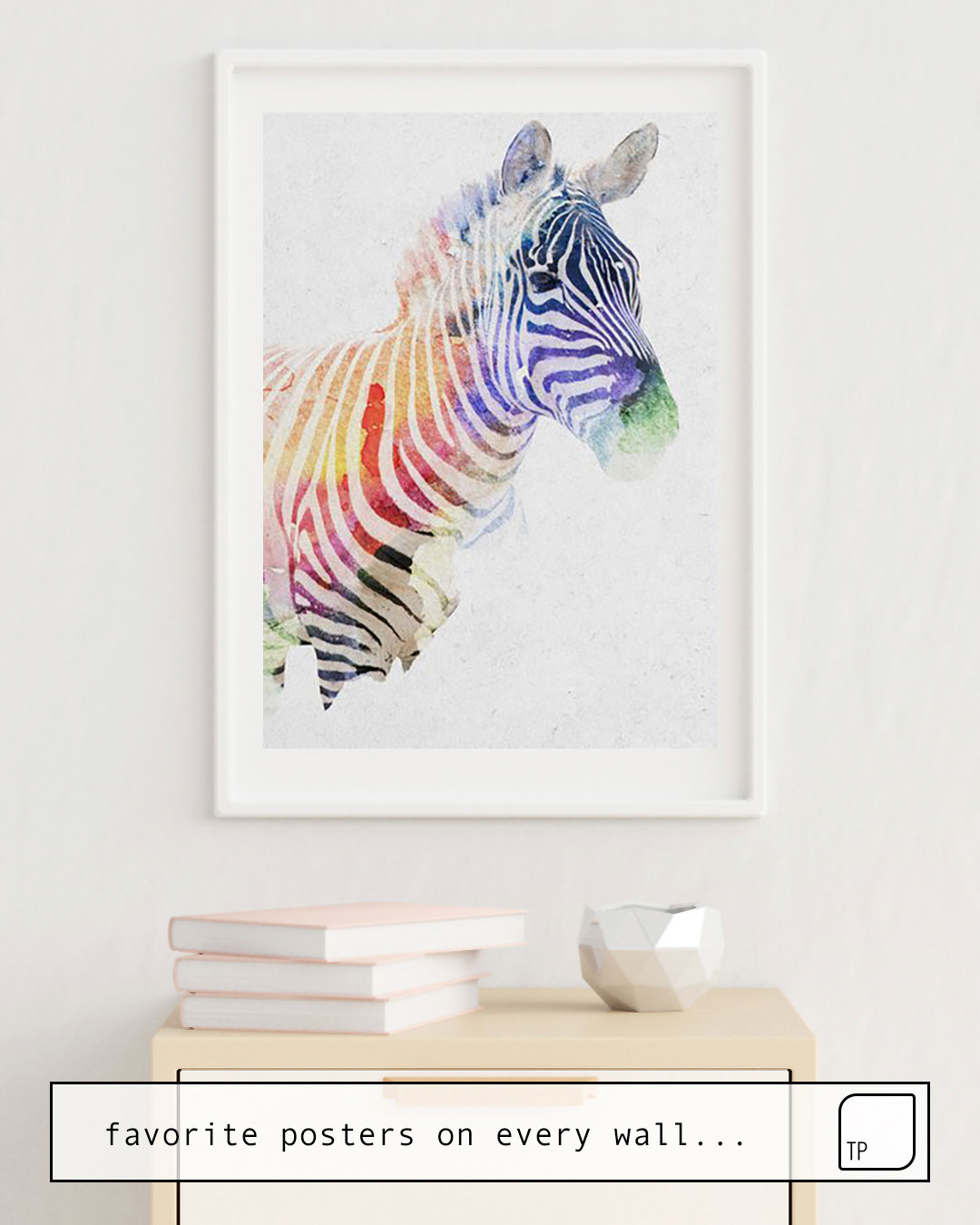 Poster | COLOURFUL ZEBRA by Andreas Lie