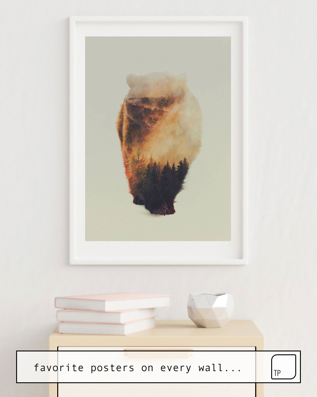 Affiche | WALKING BEAR par Andreas Lie