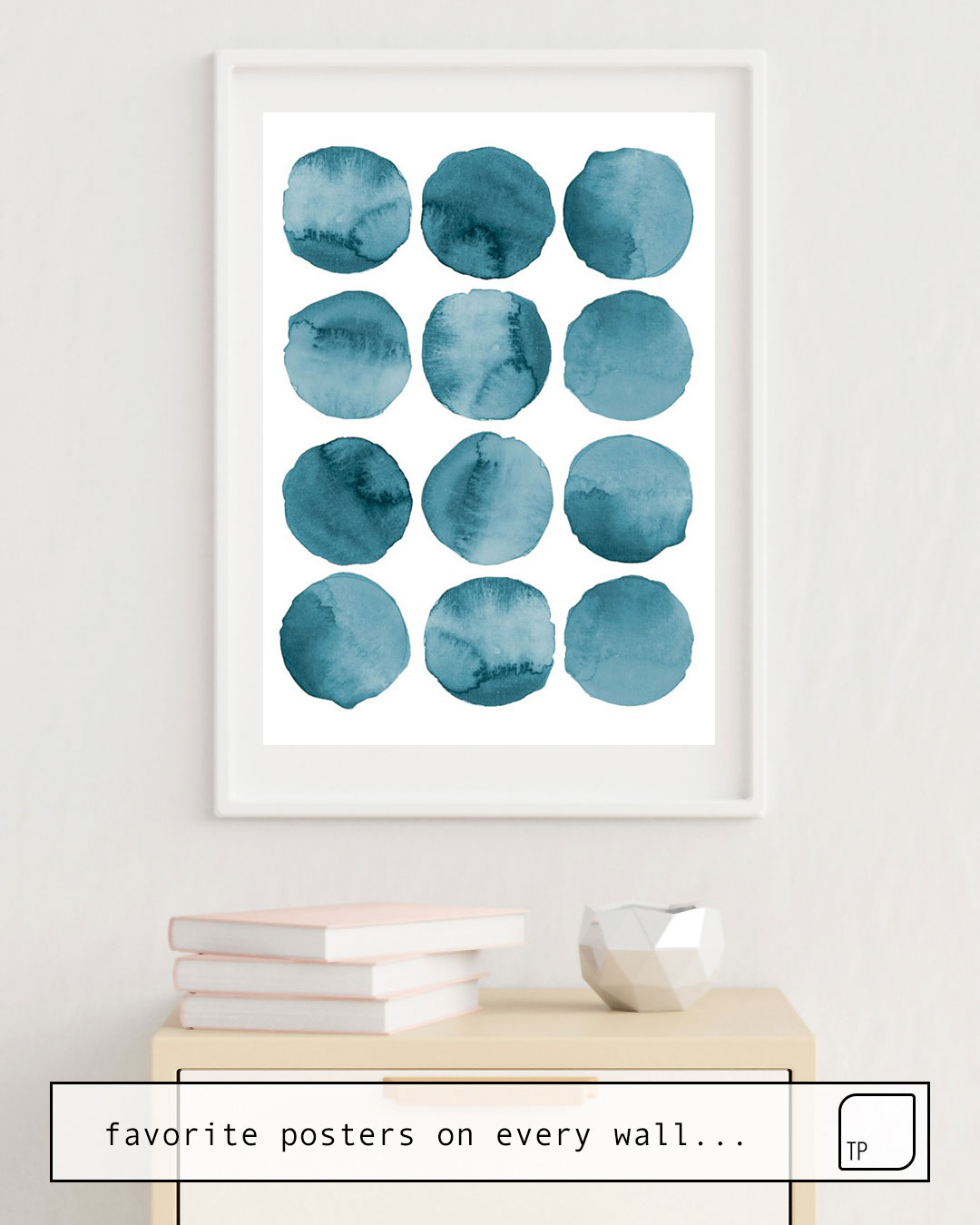 Poster | BLUE BLUR. WATERCOLOR BLOT. by Art by ASolo