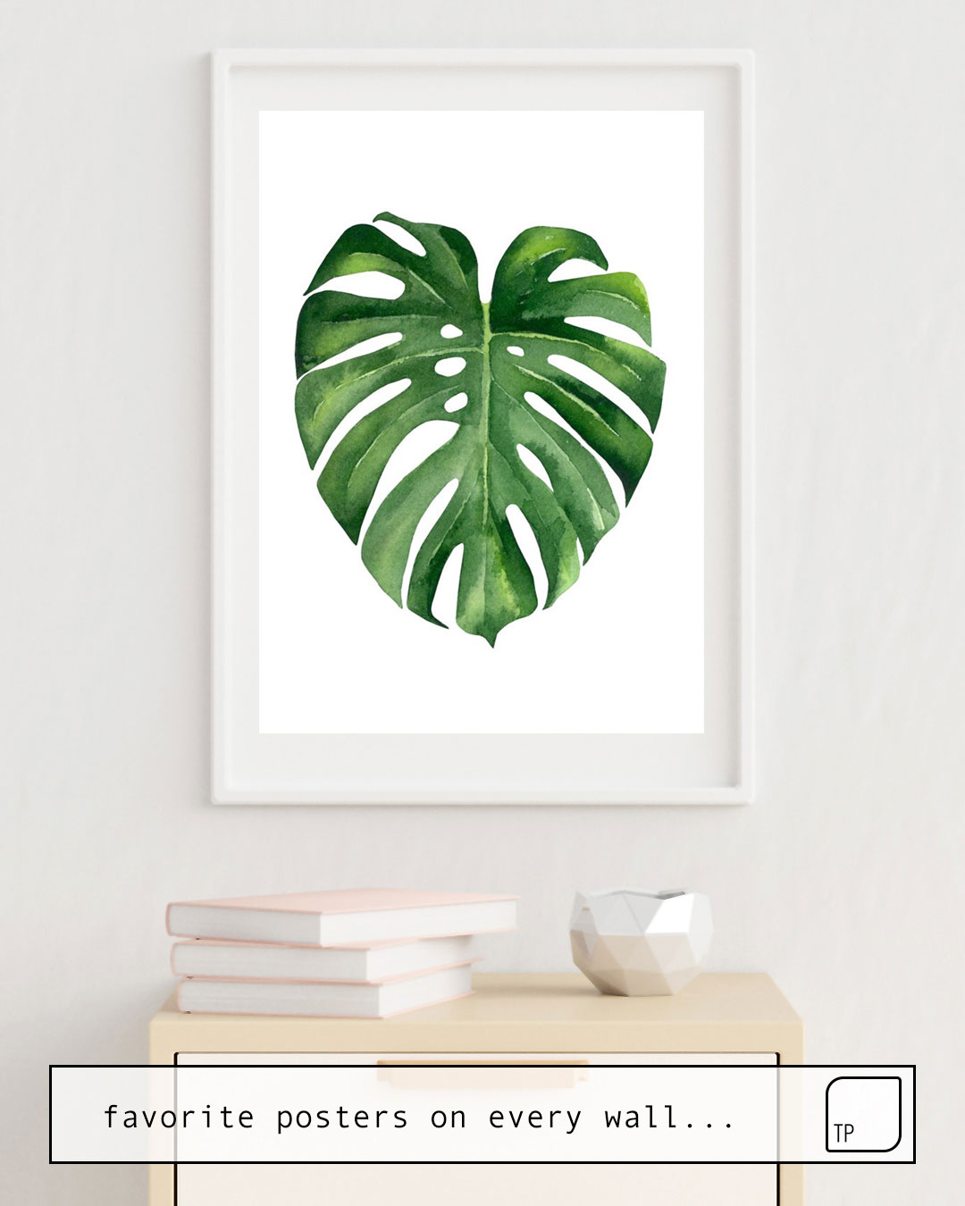 Poster | TROPICAL GREEN LEAF. von Art by ASolo