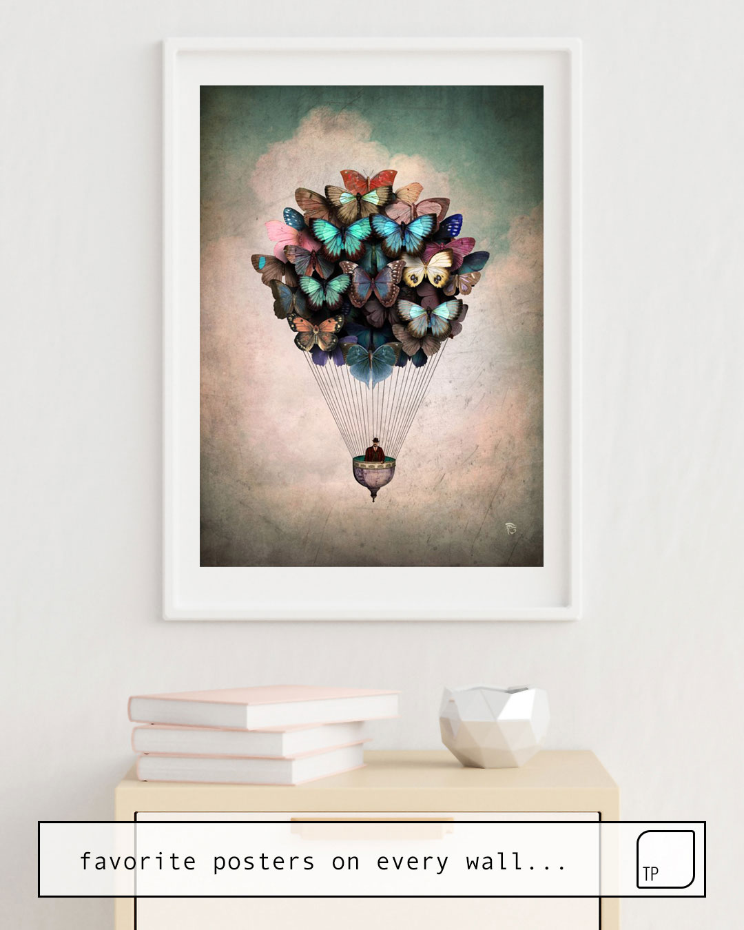 The photo shows an example of furnishing with the motif DREAM ON by Christian Schloe as mural