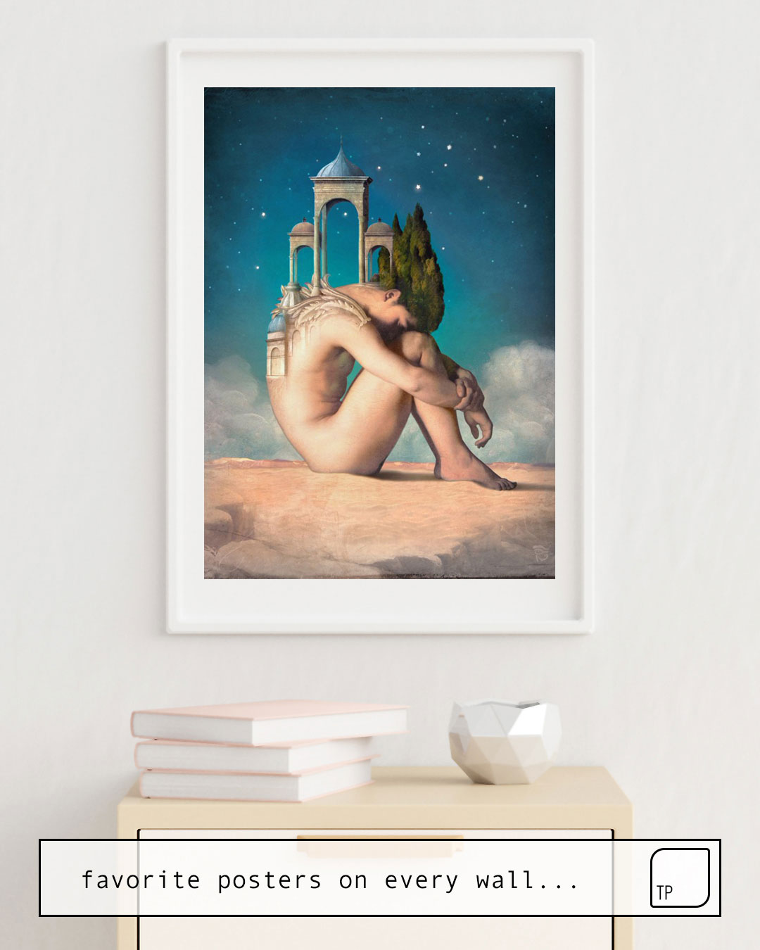 The photo shows an example of furnishing with the motif DREAMER by Christian Schloe as mural