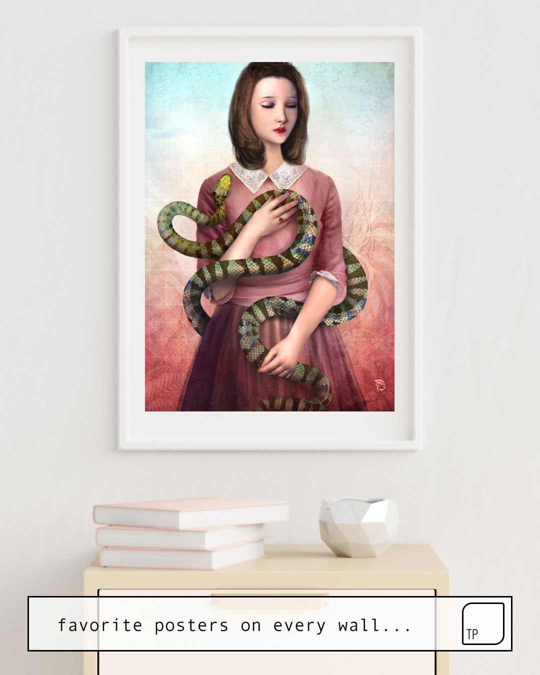 The photo shows an example of furnishing with the motif MIRACLE by Christian Schloe as mural