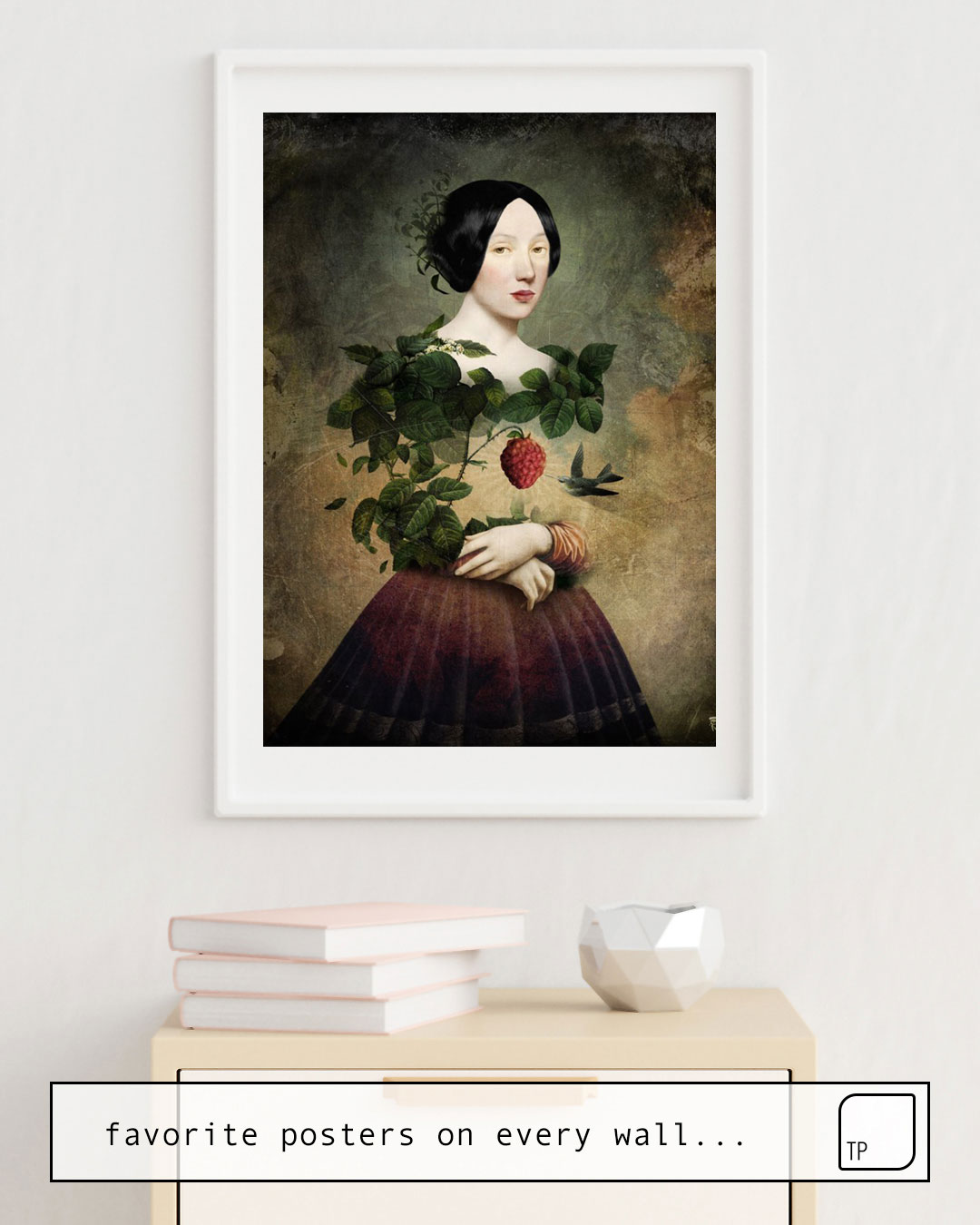 The photo shows an example of furnishing with the motif SWEET HEART by Christian Schloe as mural