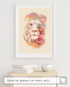 The photo shows an example of furnishing with the motif DESERT LION by Robert Farkas as mural
