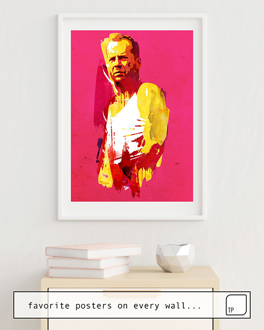 The photo shows an example of furnishing with the motif LIVE FAST DIE HARD by Robert Farkas as mural