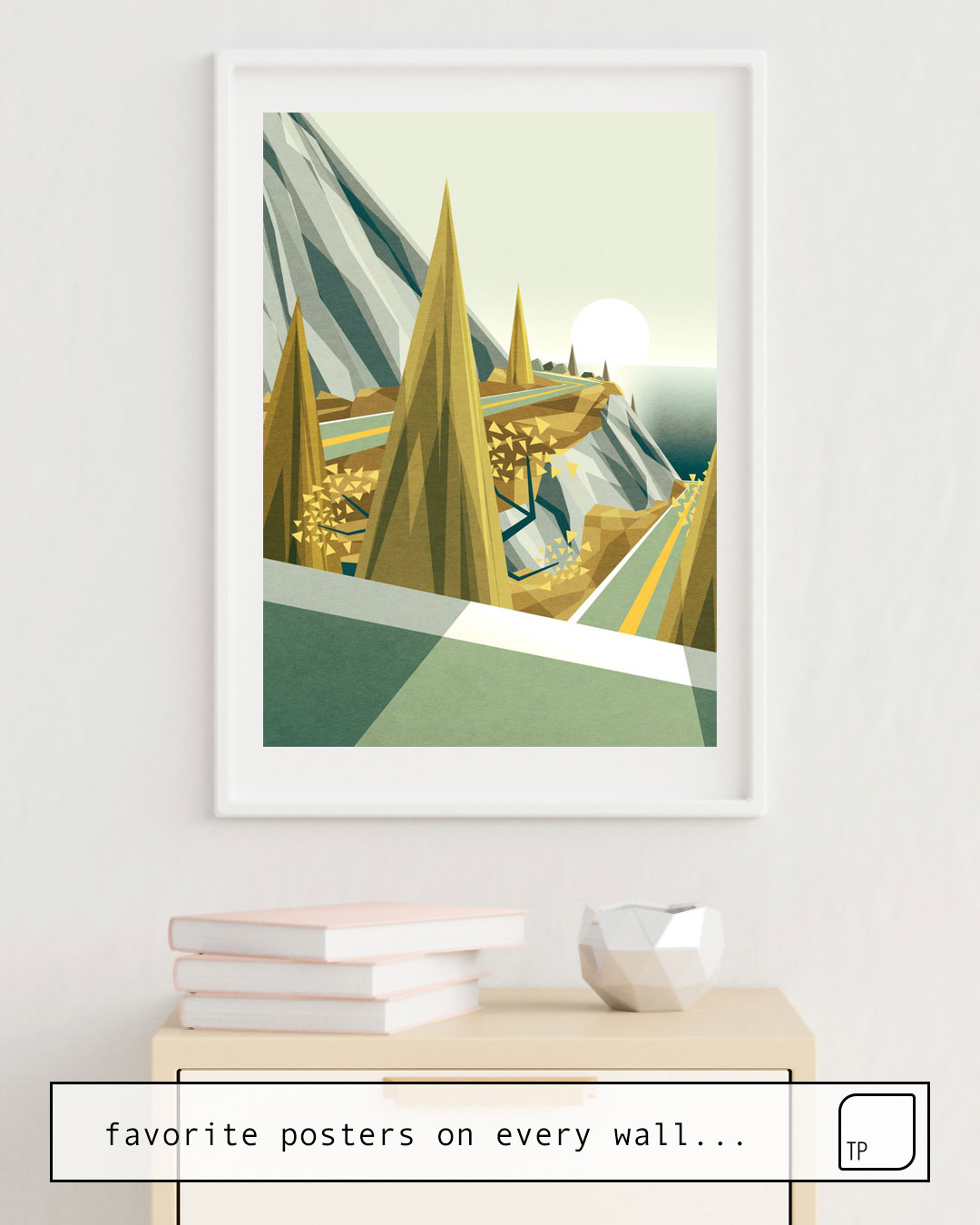 Poster | OCEANSIDE MOUNTAIN ROAD by Yetiland
