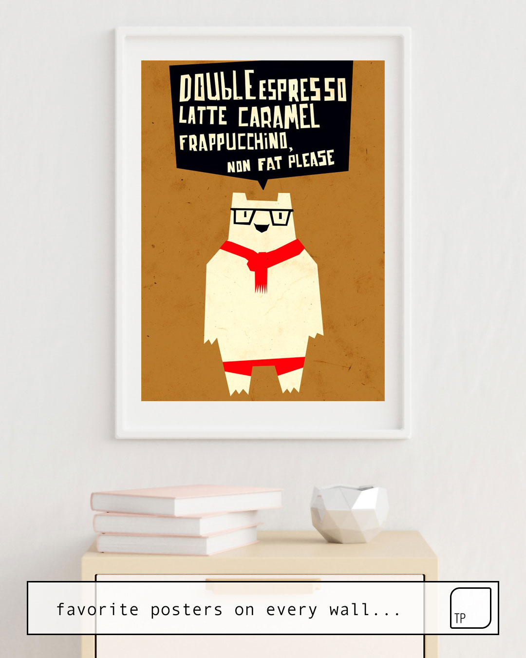 Poster | YETI WANTS COFFEE! von Yetiland
